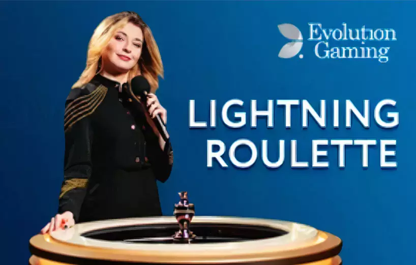 Play Lightning Roulette with a live dealer.